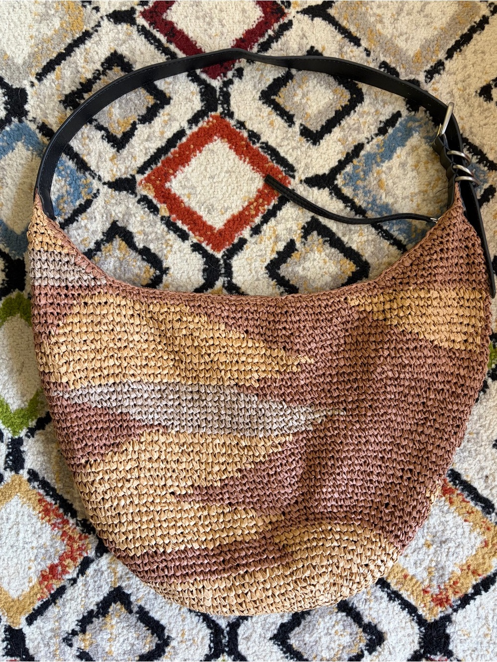 Free People Brown & Tan Woven Hobo Bag - Picture 3 of 5